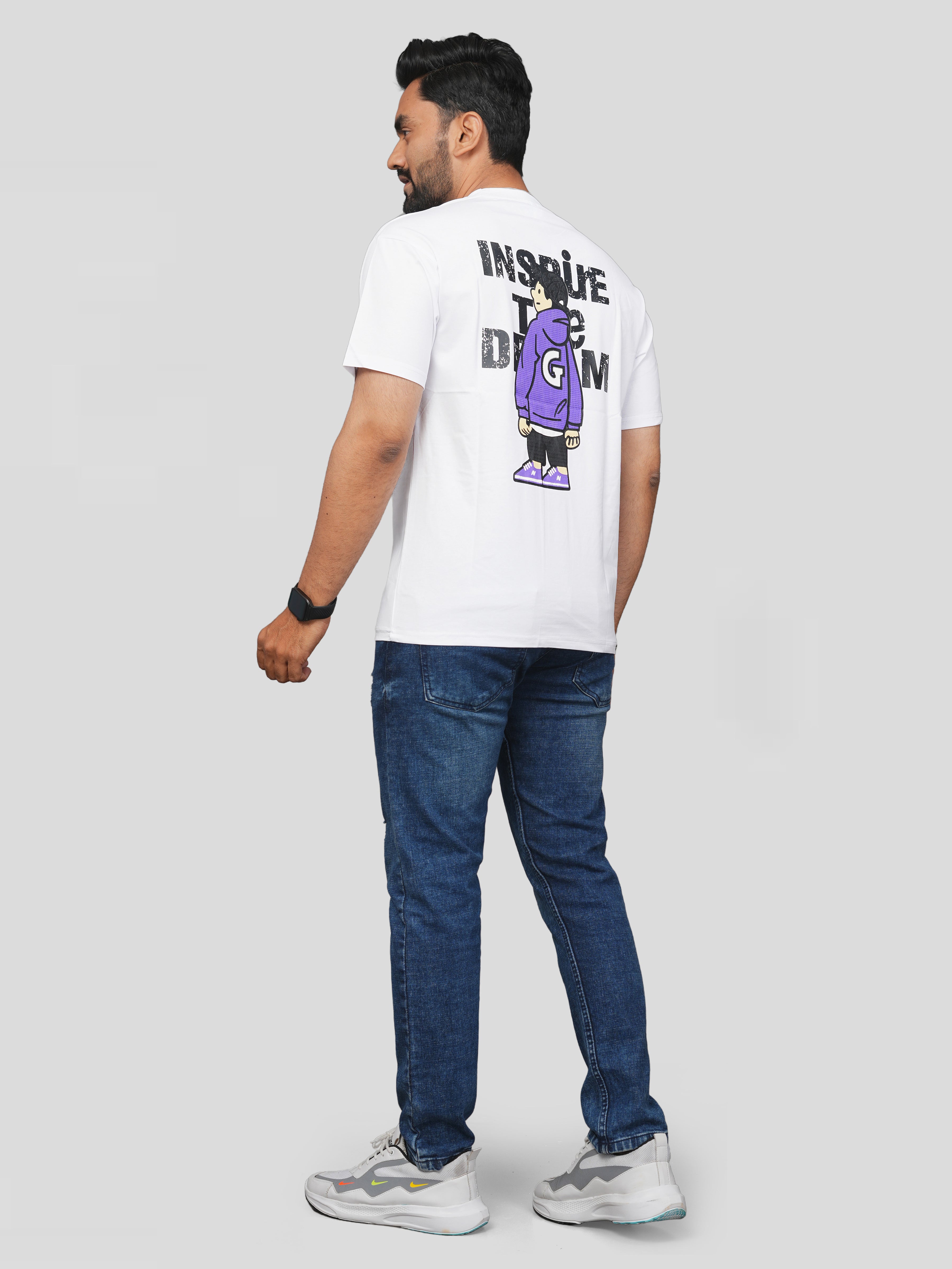 G-Men White Slim Fit T-shirt